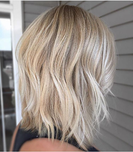 Blonde model with highlights